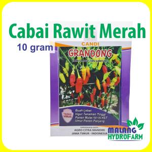 Benih Cabai Rawit Merah Grandong 10 gram cap Candi hydroponik hidroponik bibit cabe setan gerandong tahan virus