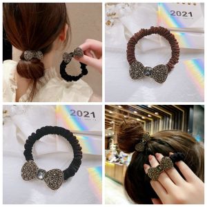 Dây Cột Tóc Đính Đá Pha Lê Thời Trang Hàn Quốc Cho Nữ