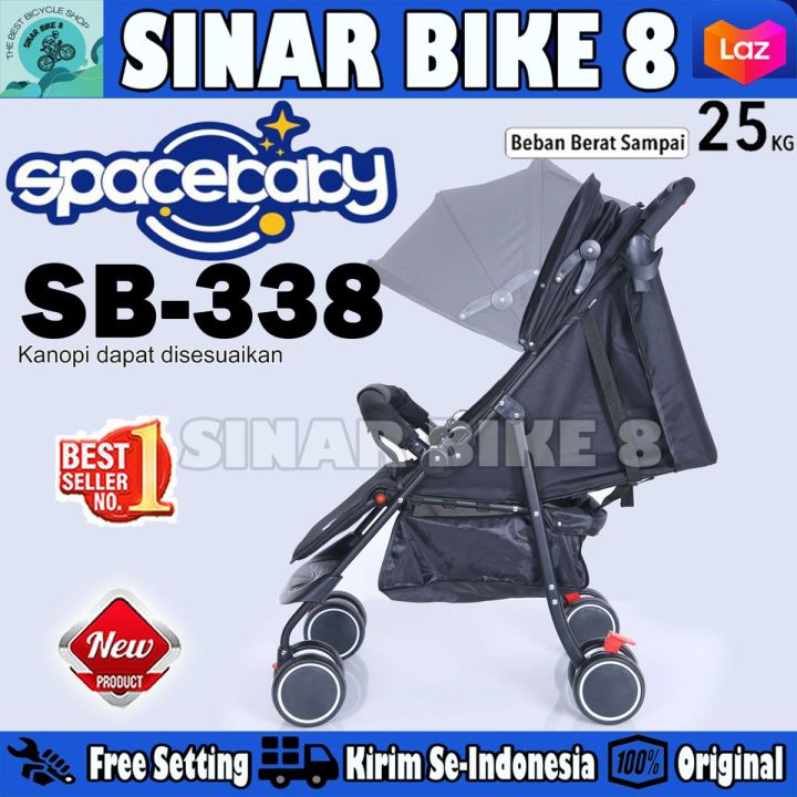 Baby Stroller SPACEBABY SB-338 Reversible Stir Kereta Dorong Bayi