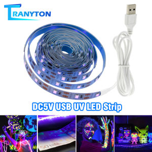 UV LED Strip Light 0.5m / 1m / 2m USB LED Light Strip Ribbon Ultraviolet Backlight DIY Flexible Waterproof Tape for for DJ Fluorescence Party