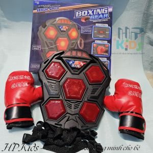 Bộ Đồ Chơi Boxing Điện Tử Bluetooth Kèm Găng Tay Cho Bé - Máy Tập Đấm Bốc Theo Nhạc An Toàn Tiện Lợi