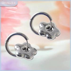 【SHANGZE4】 Punk Dangle Earrings Unique Detachable Stainless Steel Chunky Star Heart Hoop Earrings For Women Men Statement Jewelry