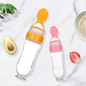 Money comes ช้อนบีบขวดซิลิโคนป้อนอาหารเด็ก  เอนกประสงค์ ช้อนป้อนอาหาร