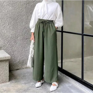 OOTD Celana Kulot Crinkle Airflow Dewasa Tebal Jumbo