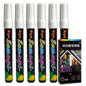 8 pcs Chalk Marker Pen Set 7mm LED Highlighter Washable Blackboard Window Markers