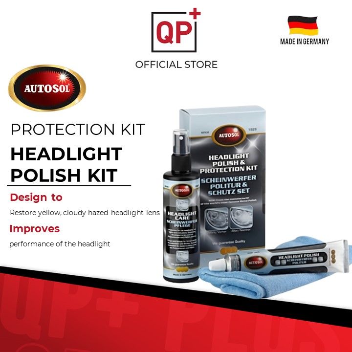 AUTOSOL HEADLIGHT POLISH & PROTECTION KIT PENGILAT LAMPU KERETA SET [MADE IN GERMANY] Lazada