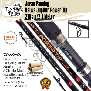 Joran Pancing Daiwa Jupiter Power Tip 702MS 210cm (10-25lb) Carbon Solid - Toms Fishing
