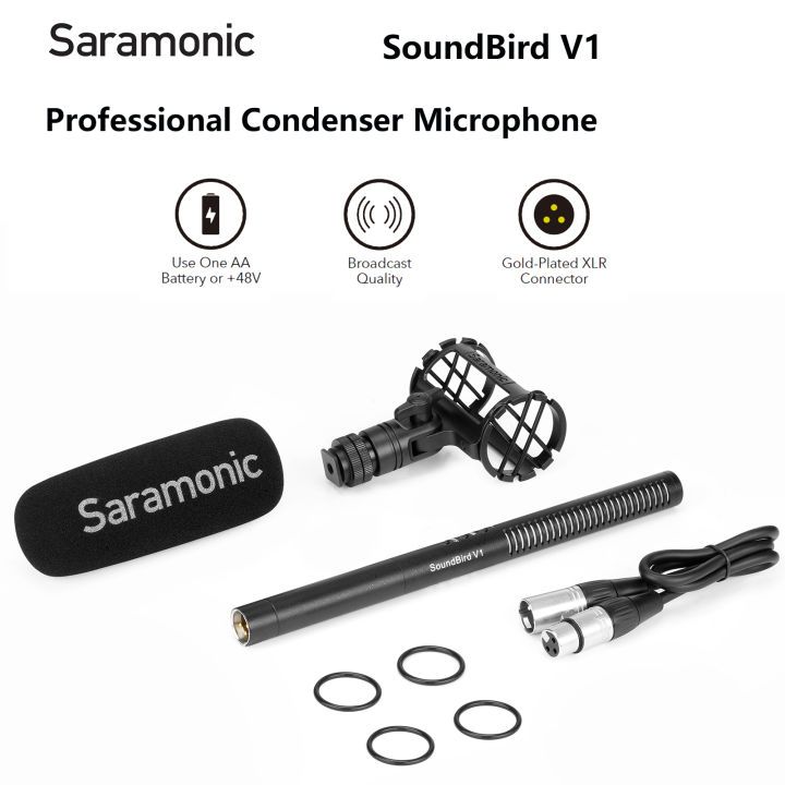 Saramonic SoundBird V1 Supercardioid Condenser Microphone Broadcast ...