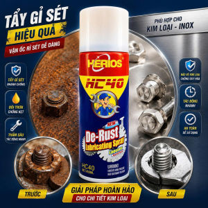 [LOẠI TỐT]Chai xịt đánh sét gỉ kim loại- Tẩy rỉ inox bôi chơi chi tiết kim loại -Tẩy Gỉ Kim Loại Hiệu Quả- Dầu bôi trơn tẩy gỉ sét đa năng chính hãng DSQ xuất khẩu Châu Âu-Santashopone