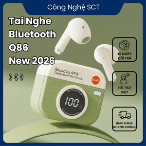 ( GIÁ TẠI KHO ) Tai Nghe Bluetooth Pin Khỏe Âm Thanh Lớn Q86 Không Dây Có Cảm Ứng Chạm Micro Hỗ Trợ Cuộc Gọi