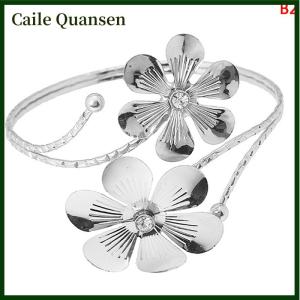 Caile Bohemian Butterfly Leaf Charm Upper Bracelet Arm Chain Metal Hollow Out Geometric Pattern Retro Arm Cuff Bangle Body Bracelets