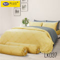 [Shock Price] Satin Plus Lucky Me  ชุดเซท ผ้าปูที่นอน 6 ฟุต ผ้าปูที่นอน 5 ฟุต 5 ชิ้น + ผ้านวม 100"x90"  หมอช้างxซาติน ของแท้100%. 