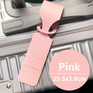 SG Stock Travel Luggage Tags Suitcase Handbag Backpack Accessories Pu Leather Luggage Tag With ID Card