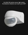 QWORK 110-220V PIR Motion Sensor Light Switch, 2 Pack, High Sensitive Waterproof Wall Sensor Light Switch for Outdoor&Indoor, 49-98FT Detection Distance. 