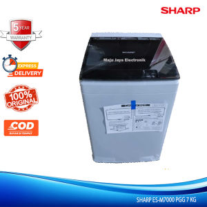 Mesin Cuci 1 Tabung SHARP ESM 7000 PGG 7KG AUTO TUB CLEAN Zero Presure