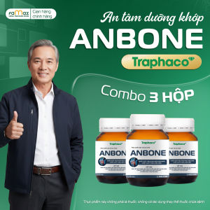 Cải thiện đau khớp với Anbone - Viên khớp chính hãng Traphaco Combo 3 hộp (loại 30 viên)