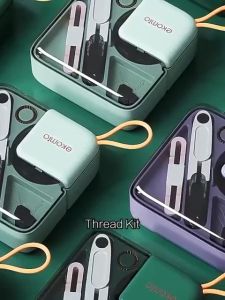 Light Luxury Sewing Box Set Multifunctional Tailor Home Sewing Kit Portable Mini Sewing Transparent Storage Box