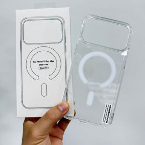 Original Transparent for Magsafe Phone Case For iPhone 18 Pro Max 17Pro 16 15 14 13 12 11 Clear Wireless Charging Cover