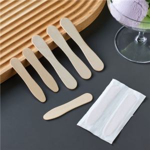 120Pcs Wooden Ice Cream Disposable Wooden Ice Cream Spoon Natural Popsicle Stick Dessert Tool Individually Wrapped Wooden Stick Eco-friendly harmless wooden material clean and sanitary to use. Suitable for eating ice cream making handmade popsicles