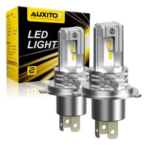 2026 AUXITO H4 Fanless LED CSP Headlight Bulb for Car Motorcycle 9003 LED Hi/Lo High and Low Beam Headlamp Auto Head Lamp 12V 12000Lm