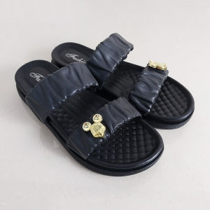 Sandal Selop Wanita Fashion Korea Karakter Kartun Lucu Slip On Kasual Kasut Santai Empuk COD SPT-49