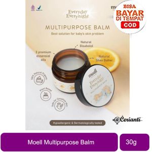 Moell Multipurpose Balm 30gr - Everyday Everynight Multipurpose Balm - Natural Organic - Mengatasi Segala Permasalahan Kulit Bayi Cerianti