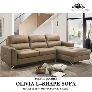 Jupiter Furniture World [ JFW-OLIVIA SOFA L-SHAPE ]- CASA LEATHER SOFA/ L SHAPE SOFA/ SOFA SET FOR LIVING ROOM/ 3 SEATER SOFA/ SET SOFA RUANG TAMU/ SOFA L / SOFA SET/PU LEATHER SOFA/ MODERN SOFA/  沙发/ NORDIC SOFA/ MINIMALIST SOFA
