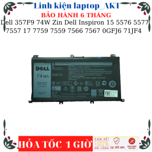 [PIN ZIN]Pin dùng cho Laptop Dell 357F9 74W Zin Dell Inspiron 15 5576 5577 7557 7566 17 7759 7559 7566 7567 0GFJ6 71JF4 0GFJ6