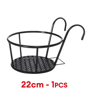 TIHOLE Outdoor Garden Rak Pasu Bunga Besi Gantung Dinding Balcony Wrought Iron Flower Pot Rack Metal Flower Pot Holder Wall Hanging Planter Box Stand with Shelf Suitable for Hanging Flowers and Gardening Pots