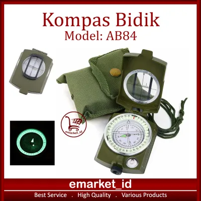 Kompas Bidik Prisma AB84 / Military Compass Lensatic Outdoor Camping Survival Pramuka