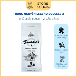 Trung Nguyên Legend Cà Phê Pha Máy Hạt Mộc Success 2 – Gói 1kg – Cà Phê Nguyên Hạt Thể Chất Mạnh Vị Cân Bằng