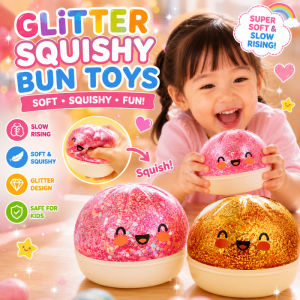 Squishy Toys Glitter Dumpling Squishy Kids Stress Relief Soft TPR PU Fidget Kids Desk Sensory Gift