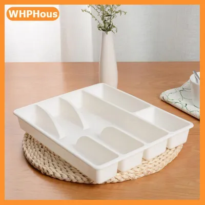 WHPHous Kitchen Drawer Cutlery Organizer Silverware Holder Utensil Divider Box Plastic Flatware Storage Tray Home Restaurant Supply