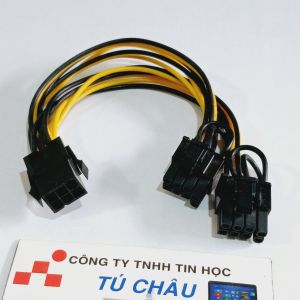 Cáp chuyển nguồn 6 Pin ra 8 Pin (2 đầu 8 Pin) / Chia nguồn 6 Pin 1 ra 2 (2 Pin tách rời) / Dài 20Cm