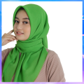 Hijab saudia WARNA HIJAU MUSLIMAT ; Kerudung Segi Empat ; Kerudung Anti letoy. 