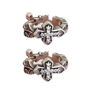 Người Đàn Ông Cổ Điển Của Bông Tai Đơn Edgy Crosses Hình Dạng Cơ Thể Phụ Kiện Hợp Kim Thủ Công Cho những người yêu thời trang Thay Thế