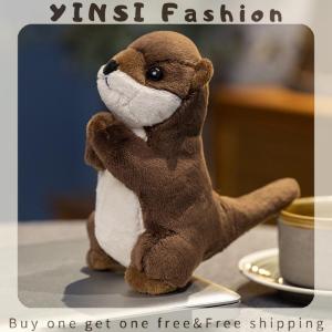YINSI 20cm Length Kids Otter Plush Toy Cute Sea Otter Stuffed Animal Cartoon Doll Bedtime Friend For Boys Girls Plush Otter Toys