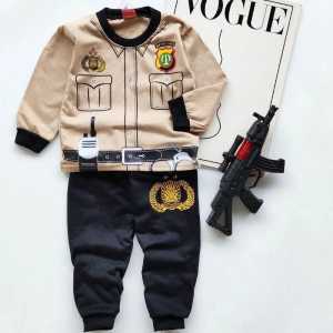 BAJU SETELAN KOSTUM ANAK POLISI LENGAN PANJANG