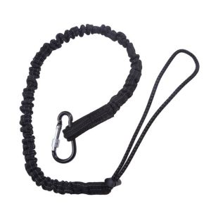RGFV Portable Tool Lanyard with Buckle Strap Anti-Falling Extendable Fall Protection Equipment Sturdy Screw Locking Carabiner Clip Bungee Cord Work