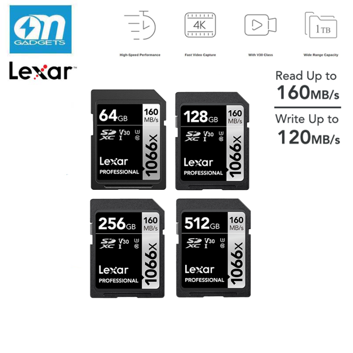 LEXAR Professional 1066x SDXC™ UHS-I Card SILVER Series MEMORY CARD ...