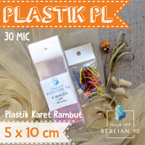 Plastik Display 5x10 Cm isi 100 lembar / Plastik Perlize / Plastik OPP Gantung untuk Kemasan Aksesoris & Snack