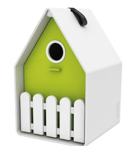 EMSA LANDHAUS Bird house white/green with hanger (514126 for small song bird)