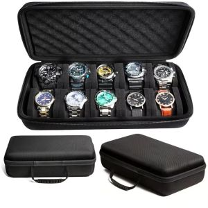 SUPERSTITION EFFLUENCE78SU6 6/8/10/12/15 Slots Watch Box Hard EVA Watch Case Durable Shockproof Watch Storage Box for Travel
