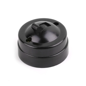 1Amp 250W Single Control Switches Mounted Wall Light Button Black Round Shape Switches Lighting Accessories