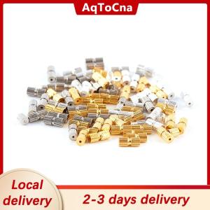 [COD] AqToCna Ship within 24 hours 50pc Rhodium Screw Clasps Necklace Bracelet Jewelry Making Connector Diy Finding