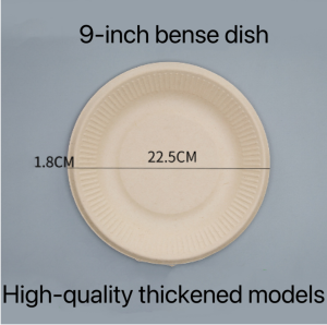 【COD】50PCS Disposable Paper Plates Sugar Cane Pulp Thick Disposable Round Paper Plates Microwave Safe Anti-Seepage Oil-resistant and Scratch Resistant Good for Different Event Like Weddings Parties Birthdays Picnics Disposable Paper Plates