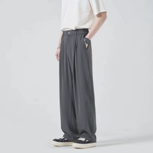 กางเกงสูทผู้ชาย 85-120kg กางเกงคนอ้วน ใส่สบาย ผ้านิ่มนุ่ม เบา เอวสม็อค ไม่ต้องรีด ผ้าดีคัตติ่งเนียบ