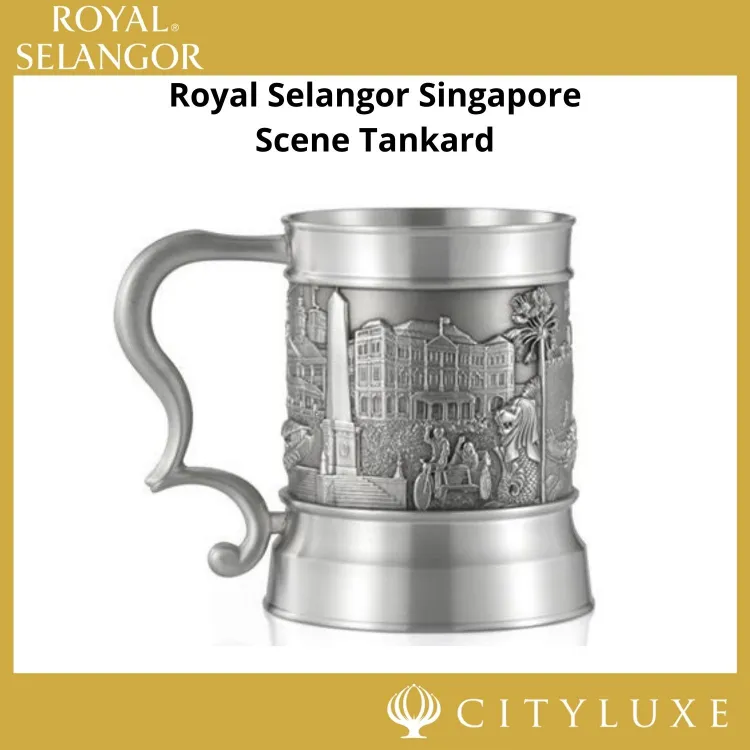 Royal Selangor Singapore Scene Tankard - Decorative Pewter Cup