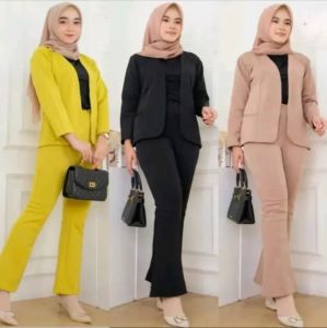 Setelan Blezer Scuba Premium