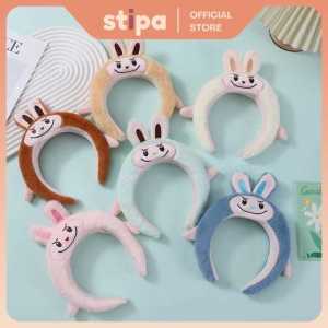 STIPA Bando Busa Tebal Karakter Labubu Telinga Warna Hiasan Kepala Head Piece Band Accessories Rambut Wanita Anak Style BUSALOBU LZ